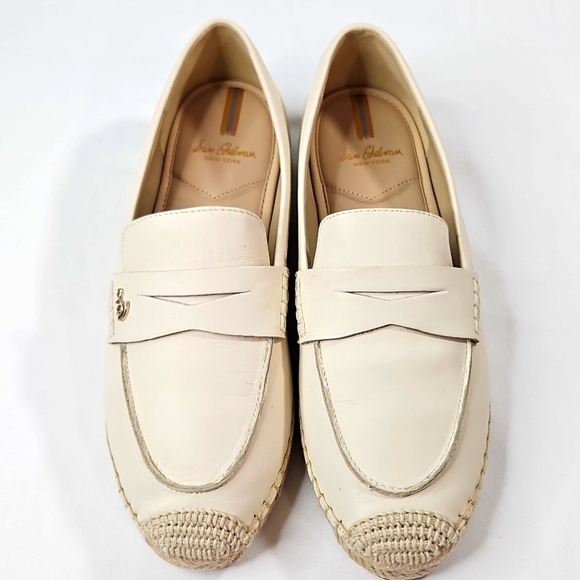 Sam Edelman Cream/Ivory Leather Espadrille Flats Size 8.5 NWT - Picture 4 of 10